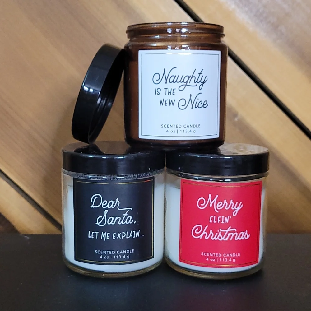 New! 3ct Holiday 4oz Jar Candle with Lid - Bullseye's Playground by Target